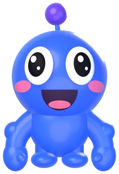 Toto, the friendly blue robot. Tap him!